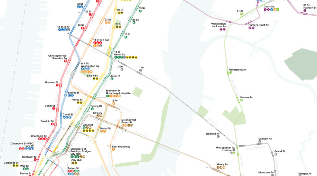 NYC Subway Track Map