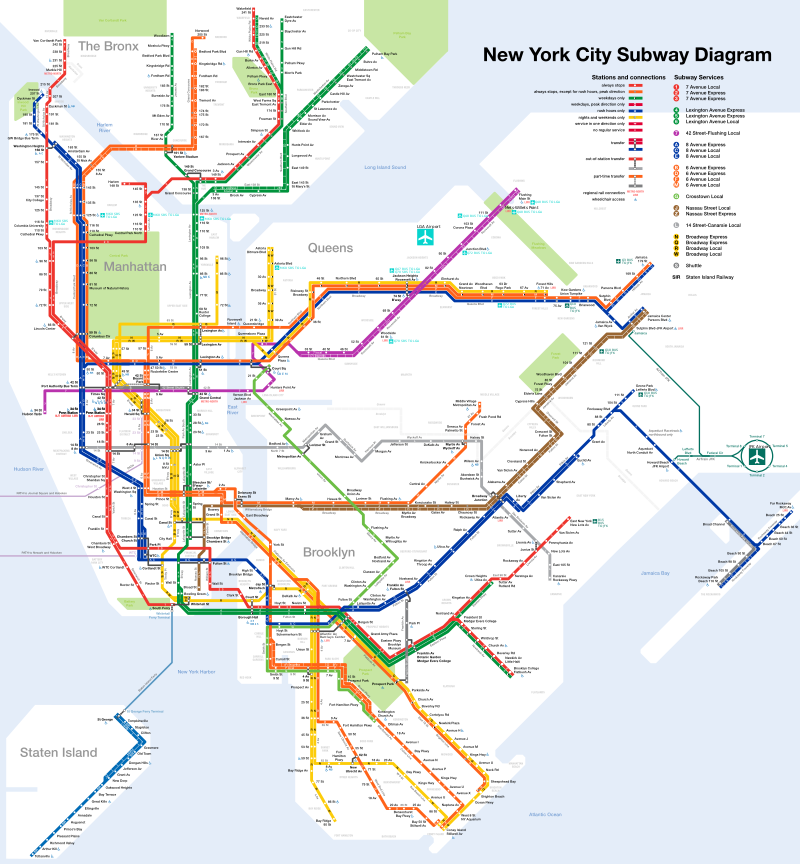 New York Subway Rector Street Station Map